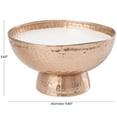 thumbnail image 3 of CosmoLiving by Cosmopolitan Copper Metal Tropical Breeze Scented Wide Hammered 70 oz 4 Wick Candle with White Wax, 3 of 7