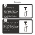 thumbnail image 2 of Conectores de Diapositivas de Pesca Naiovety Paquete de 12 Negro, 2 of 6