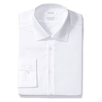 Calvin Klein Men's Dress Shirt Slim Fit Non Iron Herringbone, Smoke, 17.5"  Neck 34"-35" Sleeve (X-Large) - Walmart.com