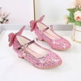 thumbnail image 4 of Zapatos de princesa para niñas Zapatos de cuero con cristales para niñas pequeñas Zapatos de lentejuelas con suela blanda para niñas, 4 of 6