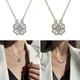 thumbnail image 3 of Four Leaf Clover Necklace Magnetic Folding Heart-shaped Clavicle Chain Openable Choker Jewelry Hanging Pendant For Women, 3 of 4