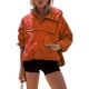thumbnail image 4 of Chaquetas y abrigos casuales con capucha de manga larga para mujer, chaqueta acolchada tipo jersey de algodón con mangas acolchadas, color liso, abrigo informal de invierno cálido con capucha y bolsil, 4 of 9