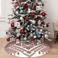 thumbnail image 5 of Sikiie Fashion Tatreez2 30-48 inches {designName} Print Christmas Tree Skirt Snowman Xmas Tree Skirt with Edge Christmas Decorations for Holiday Party-48", 5 of 7