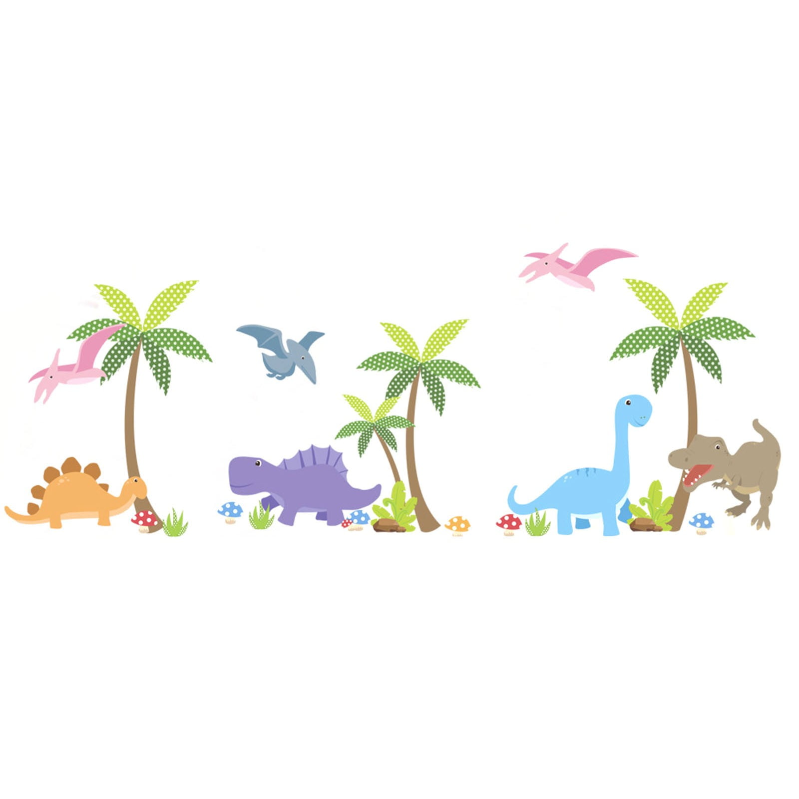 Leutsin Watercolor Dinosaur Nursery Wall Decals Dinosaur Feet Decals