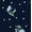 Navy Water Daisy Dot Print, variant on No Boundaries Cotton Stretch Ribbed Cozy Romper, Women's XS-XXXL