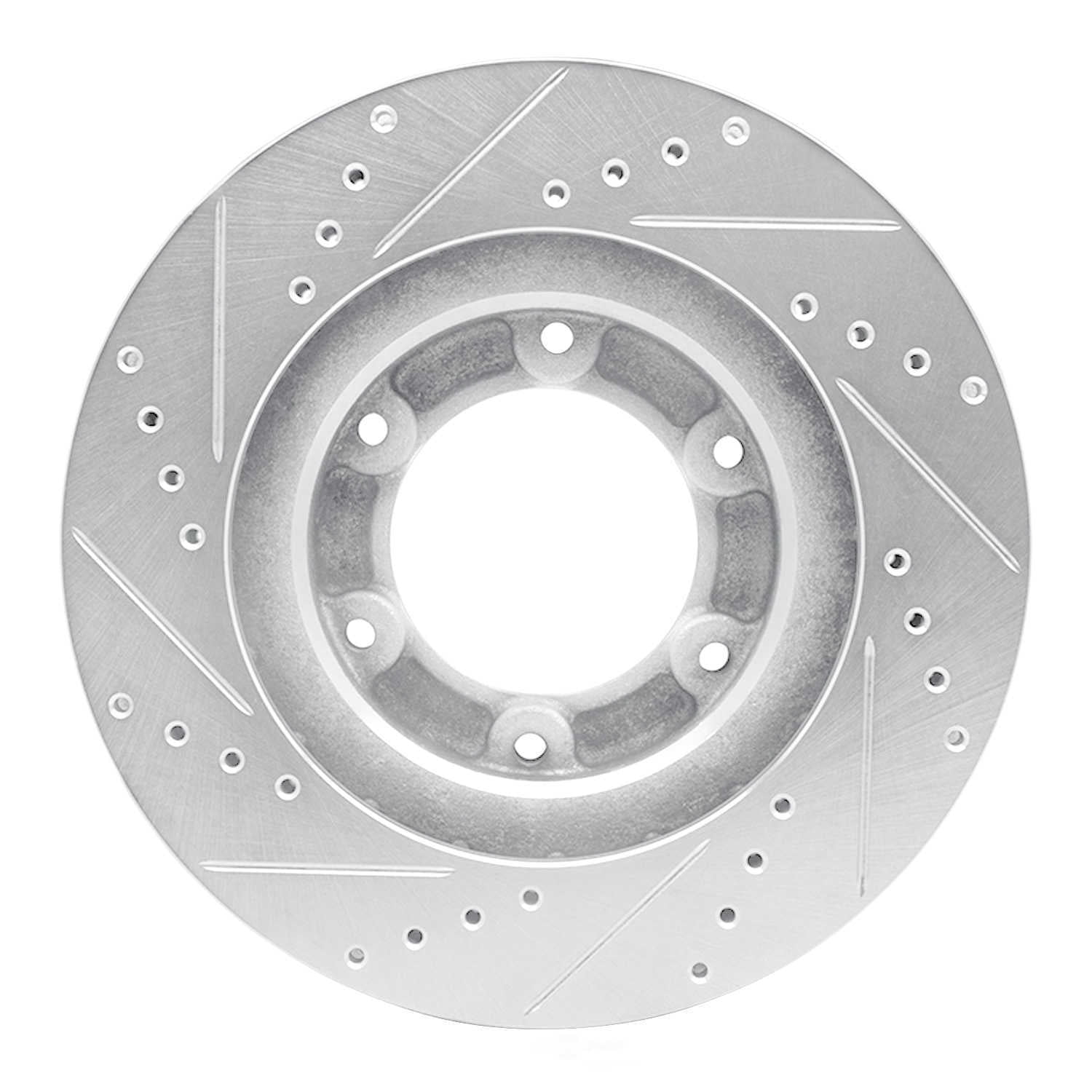 Dynamic Friction Company 631-76116R DFC Brake Rotor - Drilled And Slotted - Silver