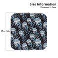 thumbnail image 2 of Leather Coasters with Heat-resistant for Drinks, White Jellyfish Print Black Cup Coasters Cup Pad Mat for Tabletop Protection, Coffee Table, Office Desk and Housewarming Gift, 2 of 5