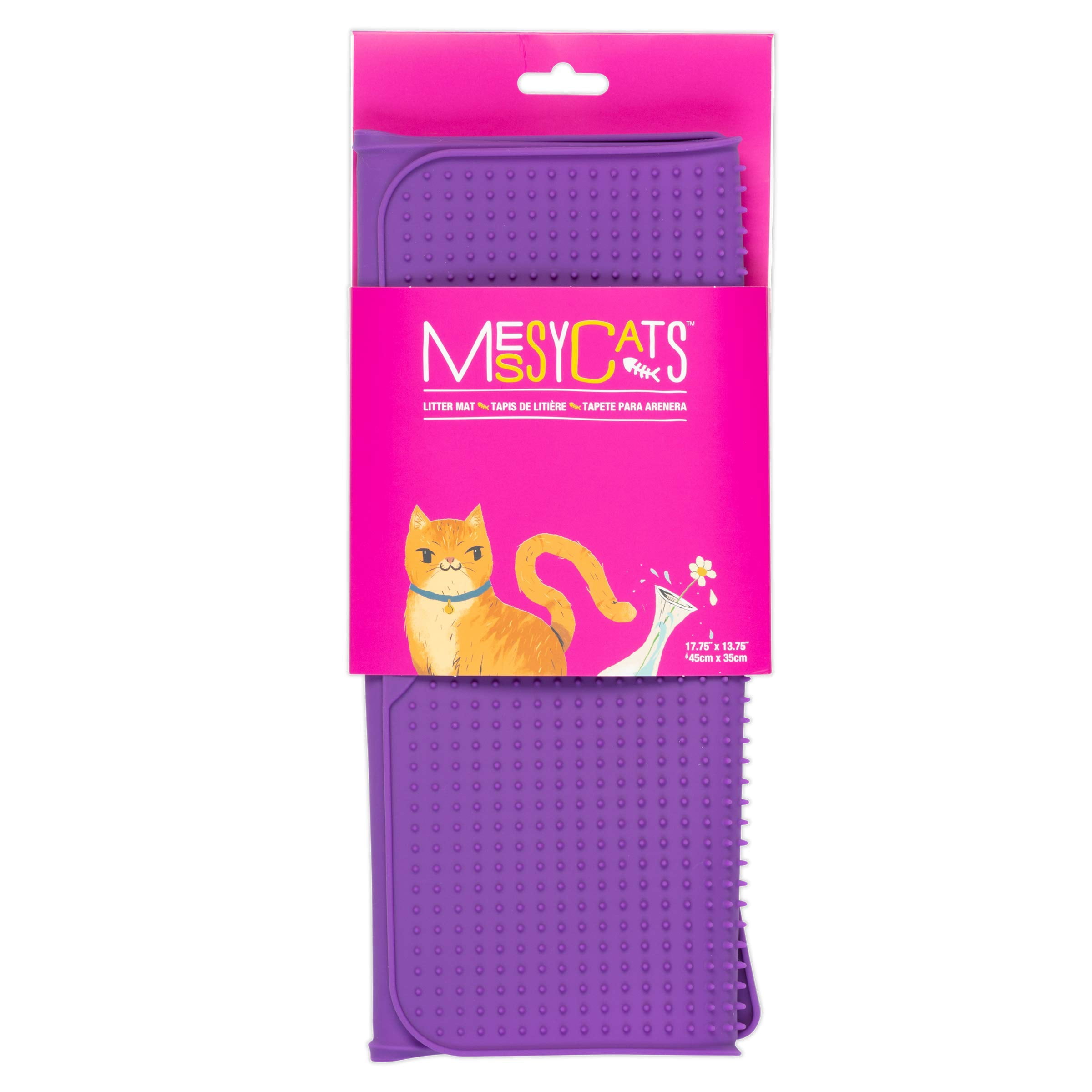 Generic, Messy Cats Soft Silicone Litter Mat with Graduating Spikes, 17.75" x 13.75"