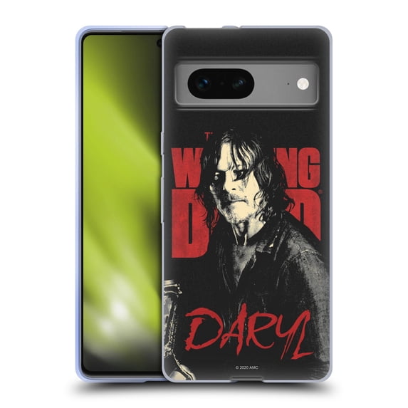Head Case Designs Officially Licensed AMC The Walking Dead Season 10 Character Portraits Daryl Soft Gel Case Compatible with Google Pixel 7