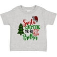 thumbnail image 3 of Inktastic Santa is Promoting Me to Big Brother Green Plaid Tree Boys Toddler T-Shirt, 3 of 5