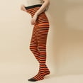 thumbnail image 3 of Fgnfyis Women's Halloween Tights with Striped Pattern for Party and Elegant Shaping Orange One Size, 3 of 4