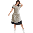 thumbnail image 4 of Delantal retro con volantes ajustable y bolsillos, tallas pequeñas a grandes para mujer, 4 of 5