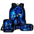 thumbnail image 1 of Sonic Primary School School Bag Three-piece Set Anime Cartoon Backpack Shoulder Bag Pencil Case High Quality Ultra-high Quality Advanced Customization, 1 of 5