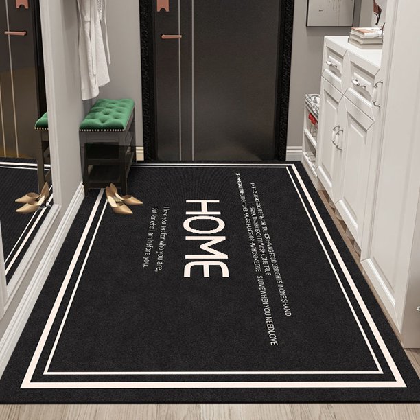 Felpudo de lujo ligero, felpudo sencillo, felpudo para sala de estar, felpudo para puerta de casa, felpudo absorbente resistente a las manchas para pasillo
