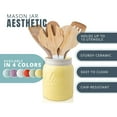 thumbnail image 3 of Comfify Ceramic Mason Jar Utensil Holder for Countertop Kitchen Use, Yellow, 3 of 7