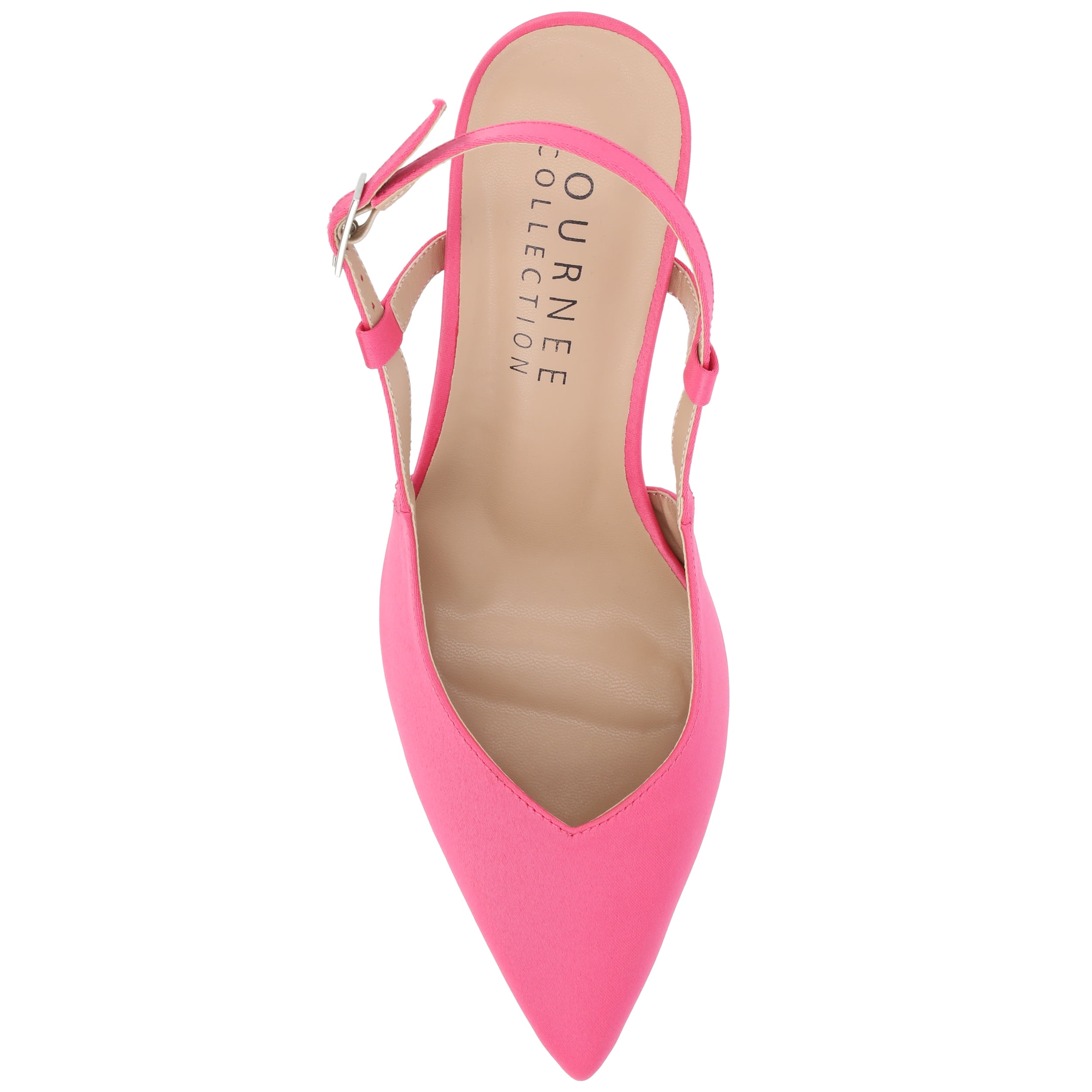 Journee Womens Knightly Sling Back Mid Stiletto Pointed Toe Pumps, Widths Available