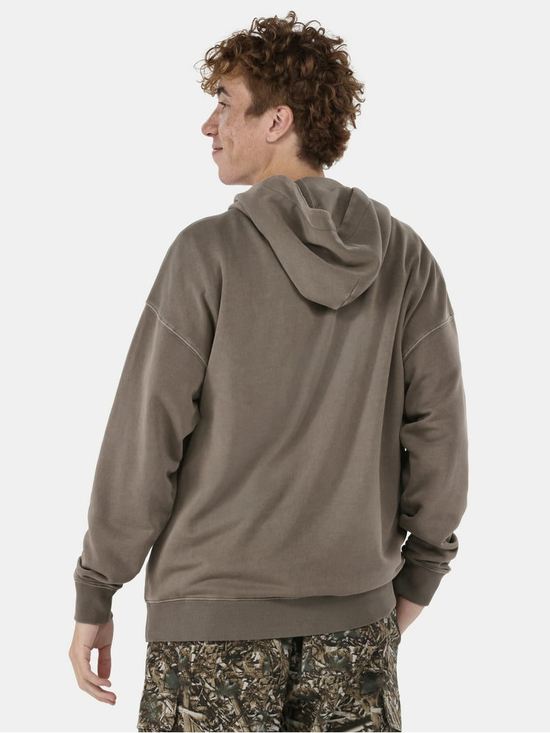 No Boundaries Zip Front Hoodie, Oversized Cotton Fleece, XS-5XL