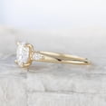 thumbnail image 2 of Jewelerix 14K White Gold Vermeil Proposal Ring Brilliant Round Cut Engagement Bridal Ring Three Stone Moissanite Side Stone Pear Anniversary Ring, 2 of 5