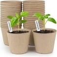 thumbnail image 1 of 1 Set Nursery Pots Solid Construction Breathable Plastic Flower Plant Nursery Pots with Plant Labels Kit for Home, 1 of 7
