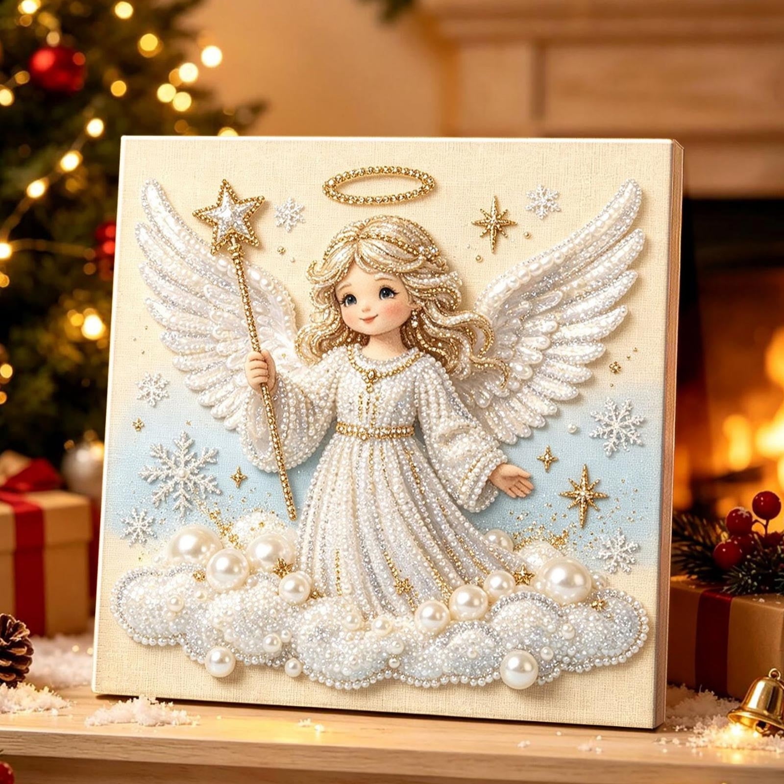 Grdabklz Christmas Diamonds Painting Kits for Adults DIY Beaded Diamond Art Full Drill Rhinestone Craft for Xmas Home Wall Decor Holiday Gift