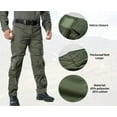 thumbnail image 7 of TRGPSG Men's Tear-Resistant Hiking Outdoors Work Pants with 10 Pockets Waterproof Cargo Hiking Hunting Pants,Armygreen 28, 7 of 7
