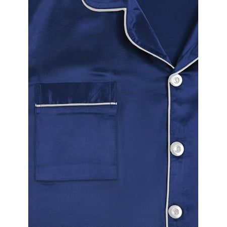 

Short Sleeve Casual Plain Button Front Short Sets Lapel Women s Pajama Sets