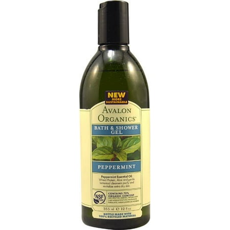 - Avalon Organics Bath & Shower Gel, Revitalizing Peppermint 12 oz