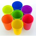 thumbnail image 4 of Triani Kids Cups - Set of 8 Reusable Party Cups -8 oz Plastic Drinking Cups -Dishwasher Safe - BPA-Free Cups for Kids & Toddlers Bright Colored - Portable Travel Cups, 4 of 7