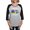 Heather/Black, variant on - I Stand With Ukraine Flag Amer Long Sleeve T Shirt - Womens Baseball Tee