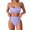 Purple, variant on Women High Waisted Bikini Set Athletic Two Piece Swimsuits Sporty High Cut Bathing Suit with Scoop Neck