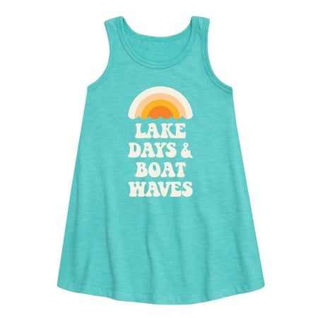 

Instant Message - Lake Days And Boat Waves - Toddler and Youth Girls A-line Dress
