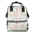 thumbnail image 1 of Easygdp Wildflower Watercolor 4 para Bolsa de Bebé de Gran Capacidad con Múltiples Bolsillos, Bolsa de Pañales para Padres, Bolsa de Viaje Organizada y Elegante, 1 of 6