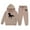 Khaki, variant on Tiijoy Toddler Girls Outfits Horse Print Pullover Hoodie Joggers Set, Sizes 2-3T