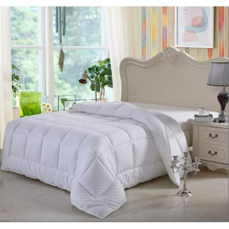Swiss Comforts Luxurious Hypoallergenic Down Alternative Comforter with Hand Crafted Double Piping