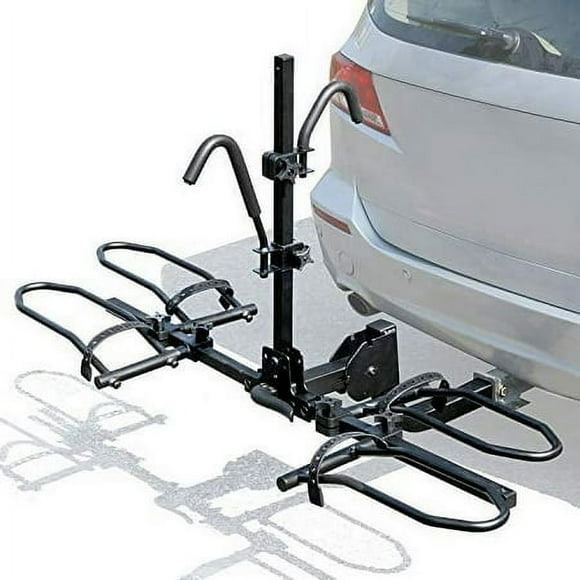 Leader Accessories 2-Bike Platform Style Hitch Mount Bike Rack, Tray Style Bicycle Carrier Racks Foldable Rack for Cars, Trucks, SUV and Minivans with 2"" Hitch Receiver