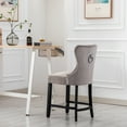 thumbnail image 3 of Westin Outdoor 29" Tufted Velvet Counter Stool, Black/Velvet Gray, 3 of 8