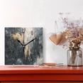 thumbnail image 2 of WOBOGO The Sun Of Abstract Art Wall Clock 7.78 Inch Battery Operated Silent Unit Square Rustic Vintage Style for Home Bedroom Office Black Pointer, 2 of 8