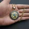 thumbnail image 2 of Eye of Horus Blue Evil Eyes Necklace,Eye of Horus Chain Necklace Women Men Punk Amulet,Ancient Egypt Mythology Style, 2 of 5