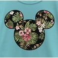 thumbnail image 2 of Girl's Mickey & Friends Floral Face Graphic Tee Tahiti Blue Small, 2 of 4