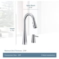 thumbnail image 2 of Moen 7871 Sleek One-Handle High Arc Kitchen Faucet, Chrome, 2 of 6