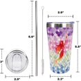 thumbnail image 3 of Mermaid Tumbler Mermaid Cup Mermaid Coffee Mug with Lid and Metal Straw - 10 Oz Stainless Steel Insulated Tumbler Cup - Mermaid Gifts Women for Bithday Christmas, 3 of 6