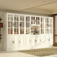 thumbnail image 2 of China Cabinet with Tempered Glass Doors Glass Door Storage Cabinet 141.7W, 2 of 5