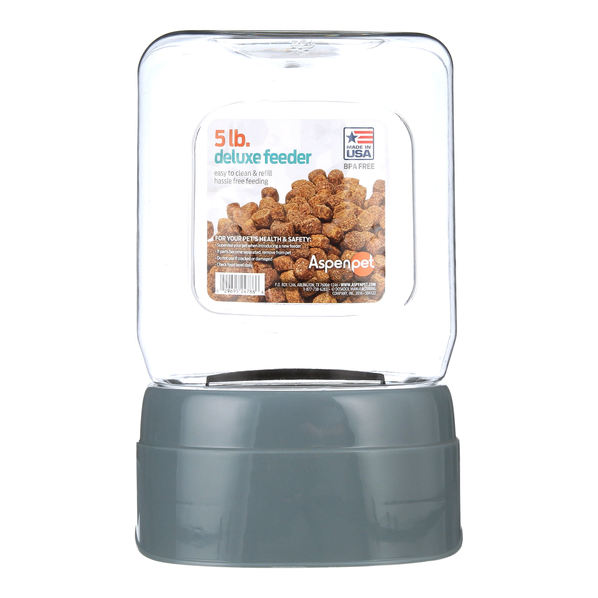 Aspen Pet Deluxe Dog and Cat Feeder, 5 lbs, 2 Count