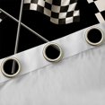 thumbnail image 4 of Homewish Boys Geometric Grid Flag Black Out Curtains,Car Theme Curtains Pack of 2 (42x63 Each),Black White Bedroom Curtains,Lightweight Room Decor, 4 of 6