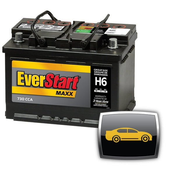 EverStart AUTO MAXX-H6, 12 Volt, Car Battery, Group Size H6/48, 730 CCA, EverStart, Car Battery