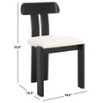 thumbnail image 4 of Safavieh Cayde Modern Wood Dining Side Chairs, Cream / Black, 4 of 8