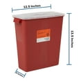 thumbnail image 6 of McKesson Sharps Container, Stackable, Locking Lid, Red, 3 gal, 12 in x 6 in x 13.5 in, 1 Ct, 6 of 10