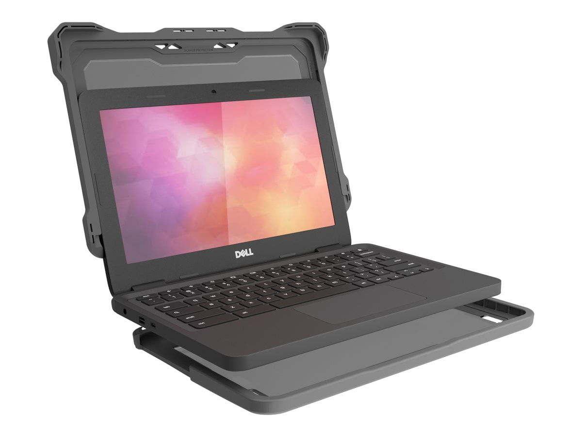 MAXCases Extreme Shell-F Slide Case for Dell 3100/3110 Chromebook Clamshell [Gray/Clear] (dl-esf-3110-gry)