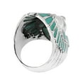 thumbnail image 4 of Chief Green Turquoise Sterling Silver Statement Ring for Female Anniversary Size-13, 4 of 5