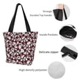 thumbnail image 5 of Vsdgher French Bulldog1 print Reusable Shopping Grocery Bags for Women Shopping with Pouch Foldable Pouch Lightweight Polyester Fabric, 5 of 6